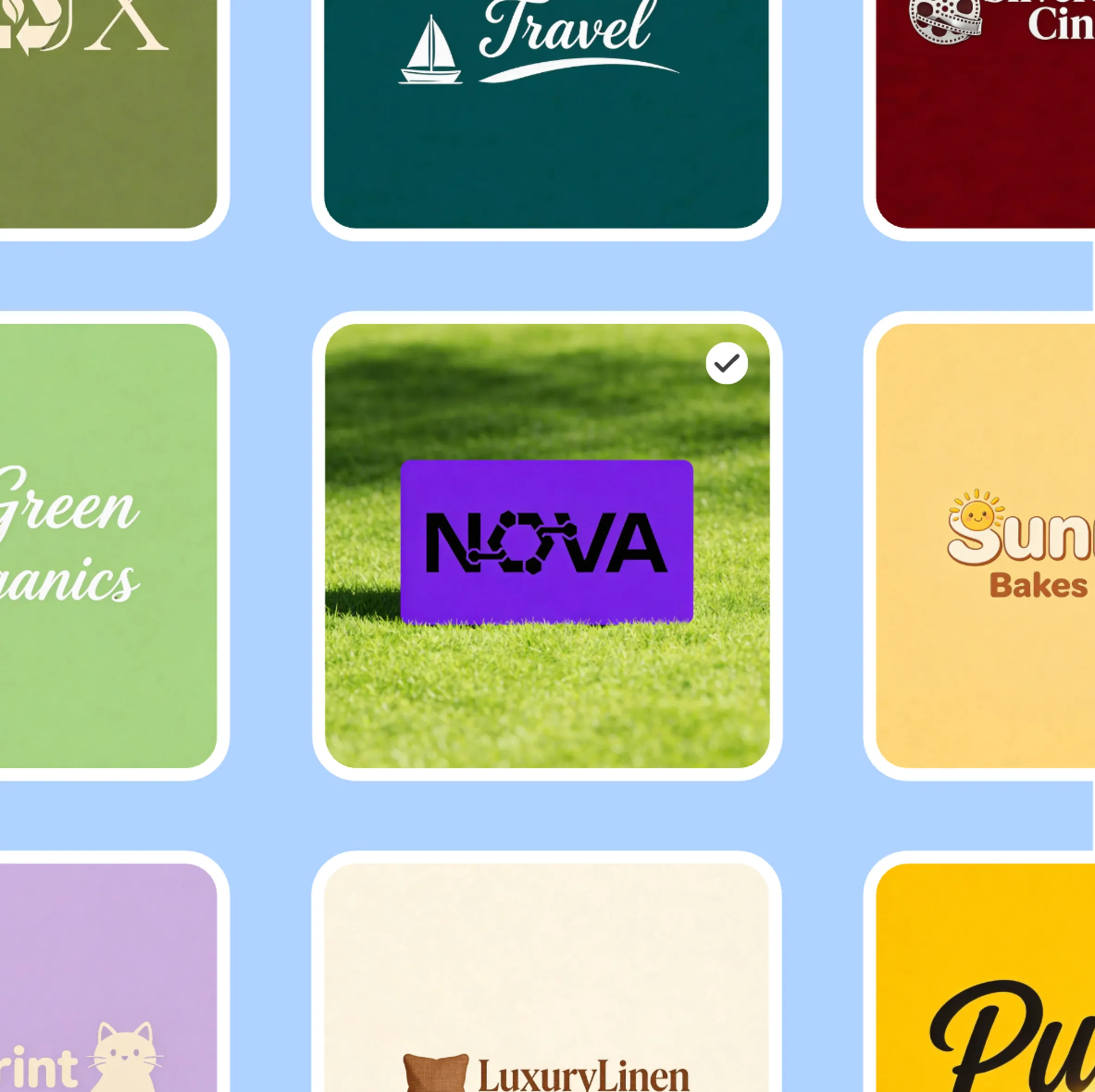AI logo generator example highlighting instant logo creation